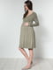 Платье для беременных цвета хаки | 6434310