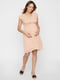 Сукня для вагітних коралового кольору в принт | 6434312