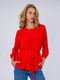 Блуза с завязками красная | 6434600 | фото 2