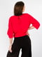 Блуза з об'ємними рукавами червона | 6434711 | фото 2