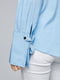 Блуза с длинными рукавами голубая | 6434895 | фото 4