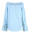 Блуза с длинными рукавами голубая | 6434895 | фото 6