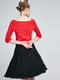 Сукня А-силуету чорно-червона | 6434912 | фото 2