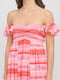 Сукня А-силуету рожева в смужку | 6434972 | фото 3