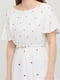 Платье А-силуэта белое в принт | 6434974 | фото 3