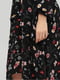 Сукня А-силуету чорна в принт | 6435092 | фото 4