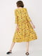 Сукня А-силуету жовта в принт | 6435114 | фото 2