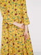 Платье А-силуэта желтое в принт | 6435114 | фото 4
