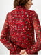 Платье А-силуэта красное в принт | 6435116 | фото 3
