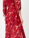 Платье А-силуэта красное в принт | 6435198 | фото 5