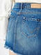 Юбка джинсовая синяя с расшивкой | 6435262 | фото 5