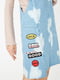 Платье А-силуэта голубое с принтом | 6435290 | фото 4