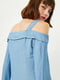 Платье-рубашка джинсовое голубое | 6435294 | фото 4