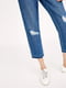 Укорочені джинси з потертостями | 6435331 | фото 6