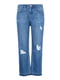Укороченные джинсы с потертостями | 6435331 | фото 7