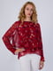 Блуза красная с цветочным принтом | 6435366 | фото 3