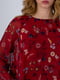 Блуза червона з квітковим принтом | 6435366 | фото 4