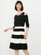 Сукня А-силуету біло-чорна в смужку | 6435443 | фото 5