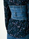Блуза з корсетом синя з квітковим принтом | 6435452 | фото 5