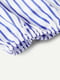 Блуза із зав'язками на рукавах біла в смужку | 6435490 | фото 3