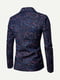 Пиджак синий в принт | 6435519 | фото 2