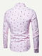 Рубашка розовая с принтом | 6435522 | фото 2