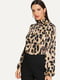 Блуза с леопардовым принтом и складками | 6435552 | фото 3
