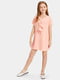 Платье розовое на молнии с оборками спереди | 6435607 | фото 3