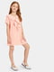 Платье розовое на молнии с оборками спереди | 6435607 | фото 5