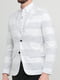 Пиджак белый в полоску | 6435657 | фото 3