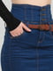 Джинсовая юбка синяя | 6435927 | фото 4