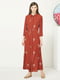 Сукня-сорочка червона з квітковим принтом | 6436113