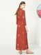 Сукня-сорочка червона з квітковим принтом | 6436113 | фото 2