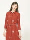 Платье-рубашка красное с цветочным принтом | 6436113 | фото 3