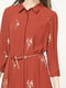 Сукня-сорочка червона з квітковим принтом | 6436113 | фото 4
