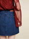 Джинсовая юбка с вышивкой синяя | 6436147 | фото 4