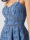 Сукня А-силуету синя в принт | 6436199 | фото 4