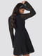 Платье А-силуэта черное | 6436212 | фото 2