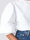 Блуза з об'ємними рукавами біла | 6436226 | фото 3