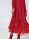 Сукня А-силуету червона з воланами | 6436309 | фото 3