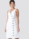 Сукня-футляр біла з гудзиками | 6436337 | фото 2