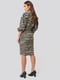 Сукня-футляр різнокольорова в принт з об'ємними рукавами | 6436419 | фото 2