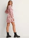 Платье А-силуэта розовое в принт | 6436462 | фото 2