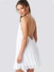 Платье А-силуэта с открытой спиной белое | 6436529 | фото 2