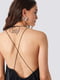 Платье А-силуэта с открытой спиной черное | 6436530 | фото 4