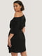 Платье-футляр с поясом черное | 6436559 | фото 2