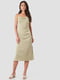 Сукня у білизняному стилі оливкового кольору | 6436667
