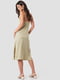 Сукня у білизняному стилі оливкового кольору | 6436667 | фото 2