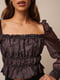 Блуза бордовая со сборками | 6436697 | фото 4
