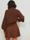 Мини-юбка с круглым вырезом коричневая | 6436720 | фото 4